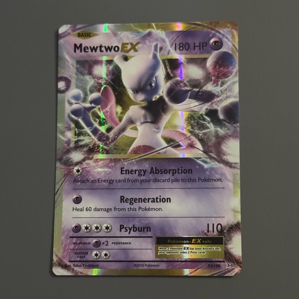 Mewtwo EX Holographic Pokémon Card
